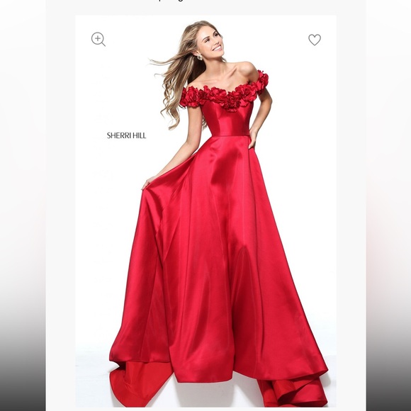 Red Sherri Hill Gown - Picture 1 of 4